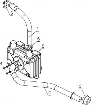 Система выпуска  двигателя Kohler CH 740-3201