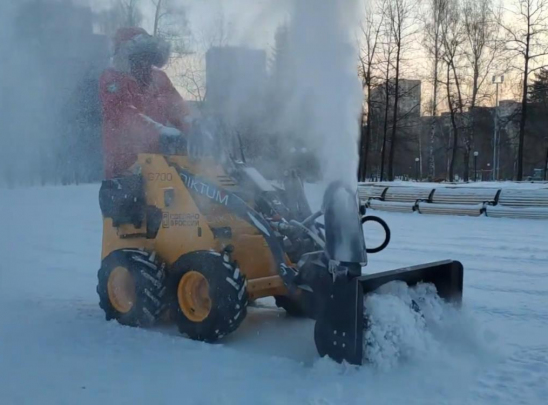 Большой захват снега