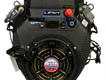 Двигатель Lifan LF2V80F-A, 29 л.с. D25, 3А, датчик давл./м,  м/радиатор, счетчик моточасов