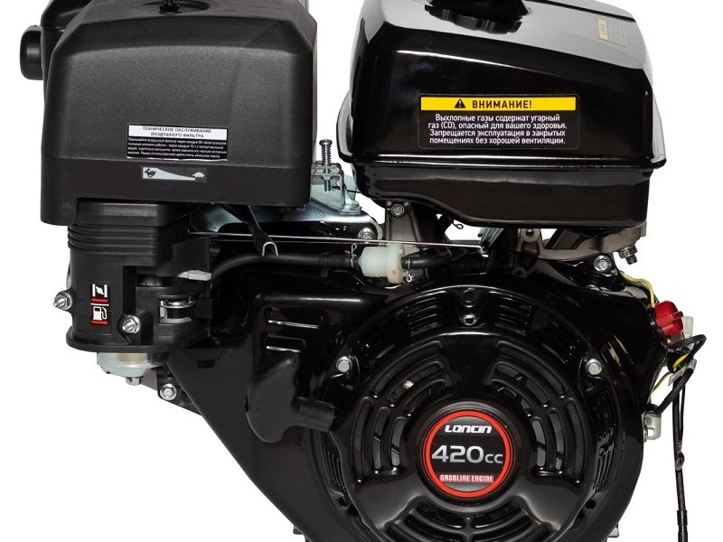 Двигатель Loncin G420F (B type) конусный вал 45,5мм