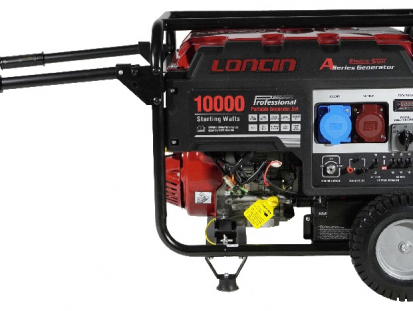 Генератор Loncin LC10000D-AS, 3-х фазный (с мощностью без ограничений при 1-но и 3-х фазном режиме)