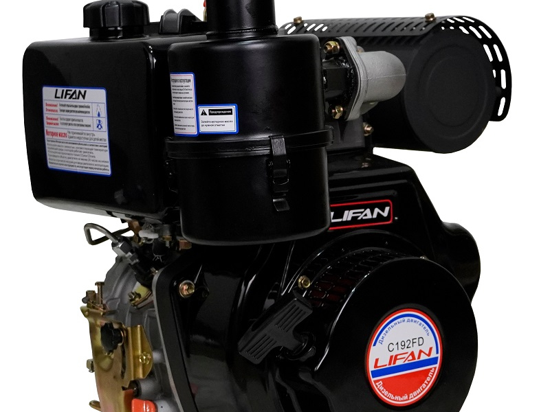 Двигатель Lifan Diesel 192FD, вал ?25мм, катушка 6 Ампер