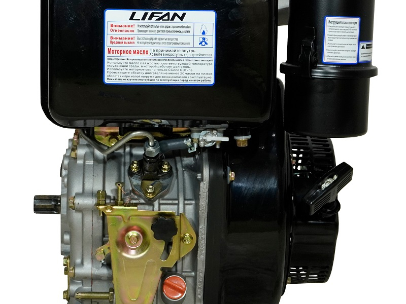 Двигатель Lifan Diesel 188FD, шлицевой вал ?25мм, катушка 6 Ампер