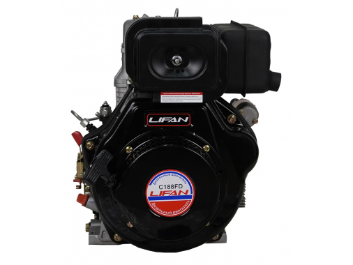 Двигатель Lifan Diesel 188FD, конусный вал, катушка 6 Ампер