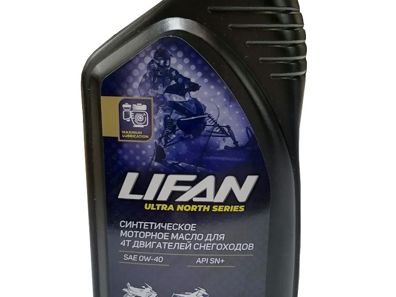 Масло LIFAN ULTRA NORTH 4T для 4-х тактных двигателей синтетическое SAE 0W-40 (для снегоходов) 1л