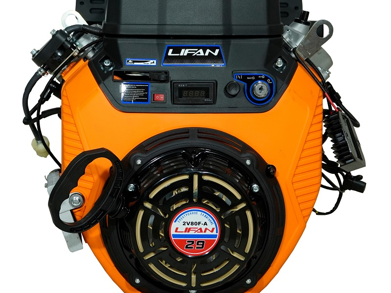 Двигатель Lifan LF2V80F-A (4500), вал ?25мм, катушка 20 Ампер датчик давл./м, м/радиатор, счетчик моточасов